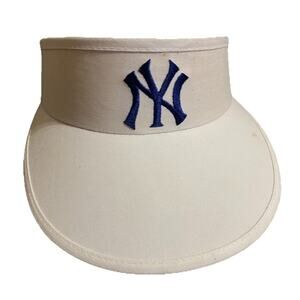 Vtg Twins Enterprise New York Yankees Stadium Golf Sun Visor White Hat Mlb